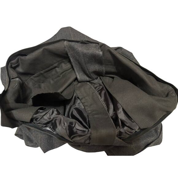 Hickey Freeman Custom Made Fine Wool Charcoal Large Check Men’s Suit 46, 36x32 - Picture 13 of 13